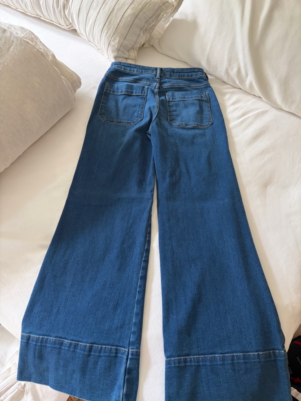 Pilcro Wide-Leg Jeans in Deep Blue Denim - Picture 2 of 2